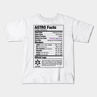 ASTRO Nutritional Facts Kids T-Shirt